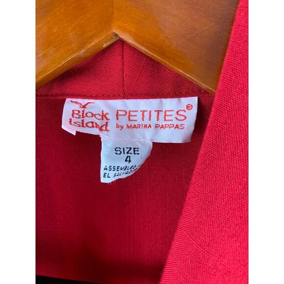 Block Island Petites Red Blazer Size 4 - Picture 2 of 4